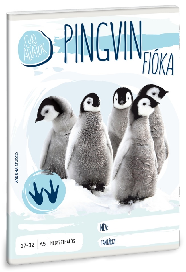 Ars Una cuki pingvin fióka A5 27-32 kockás füzet