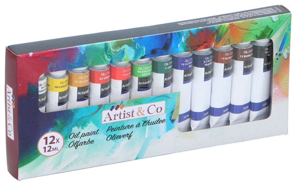 Artist&Co 12 darabos 12 ml olajfesték