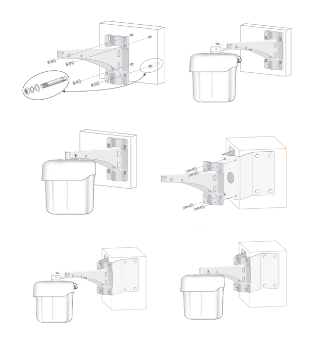 Aruba AP-270-MNT-V2 Outdoor Pole/Wall Short Mount Kit