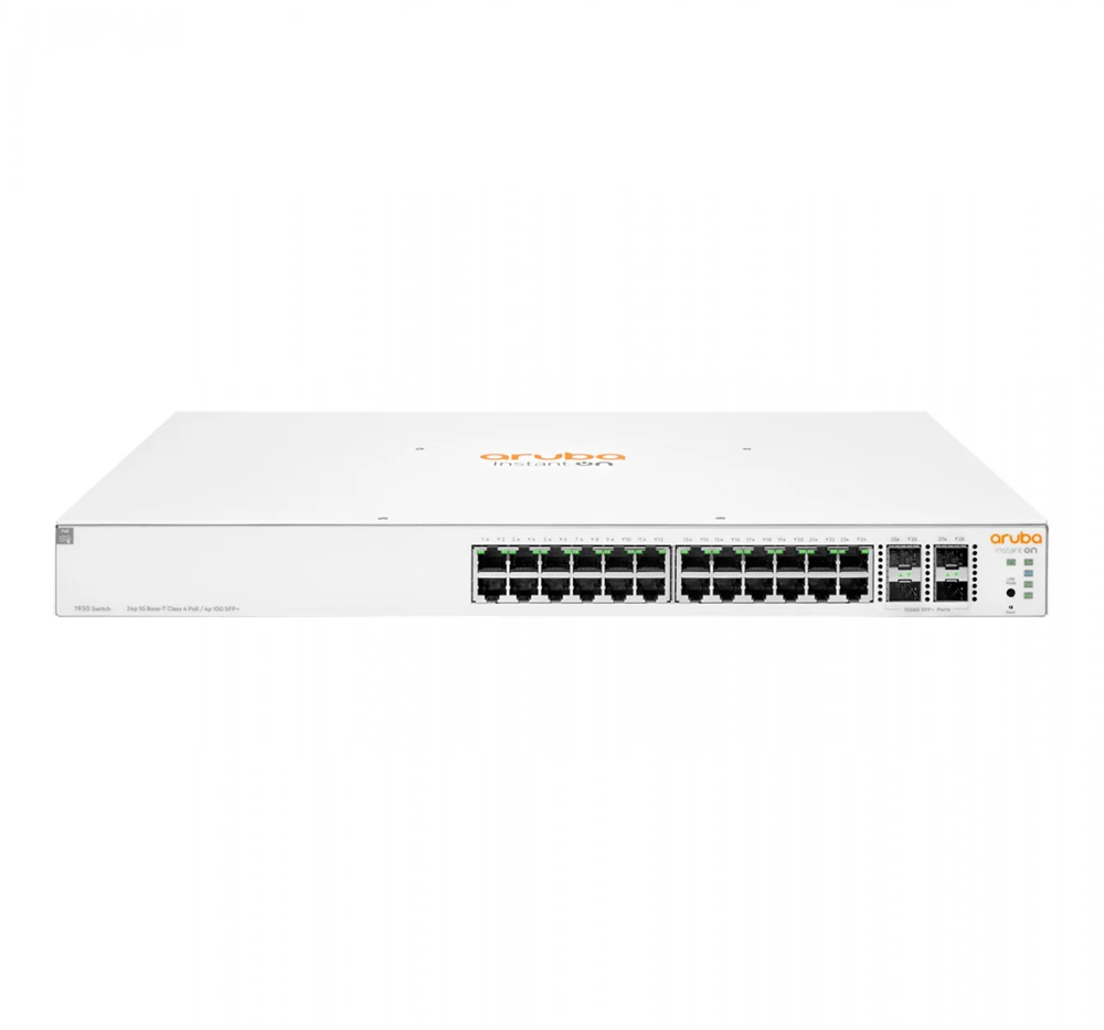 Aruba Instant On JL684B 1930 24xGbE LAN 4xSFP+ port smart menedzselhető PoE (370W) switch