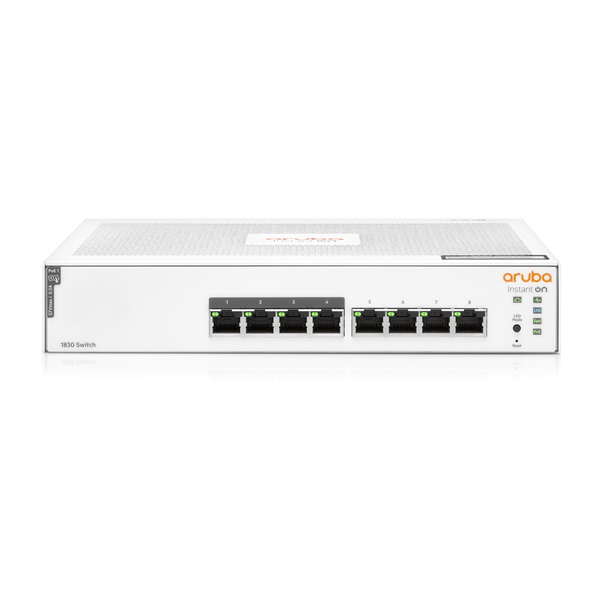 Aruba Instant On JL811A 1830 8xGbE LAN 4xPoE LAN port smart menedzselhető PoE (65W) switch