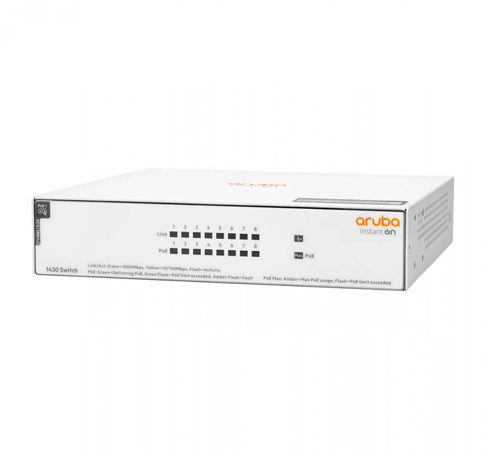 Aruba Instant On R8R46A 1430 8x GbE LAN PoE port (64W) nem menedzselhető PoE switch