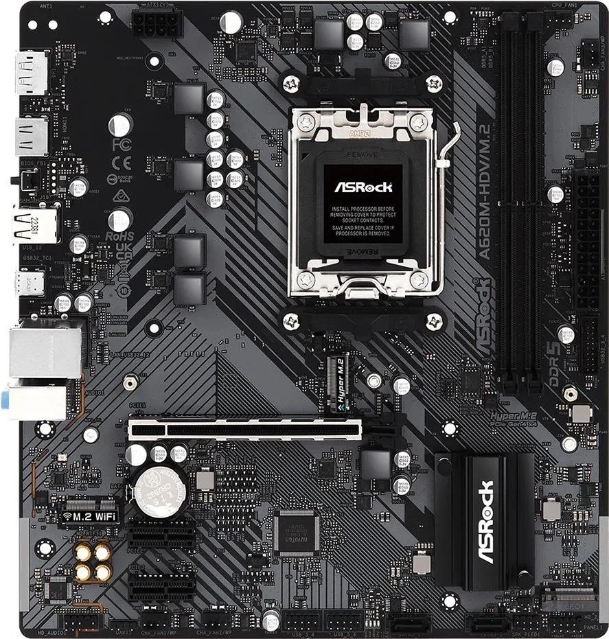 Asrock A620M-HDV/M.2 desktop alaplap microATX