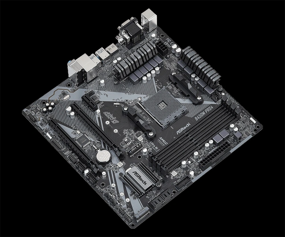 Asrock B450M PRO4 R2.0 desktop alaplap microATX
