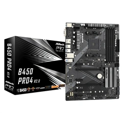 Asrock B450 Pro4 R2.0 AMD B450 AM4 ATX alaplap