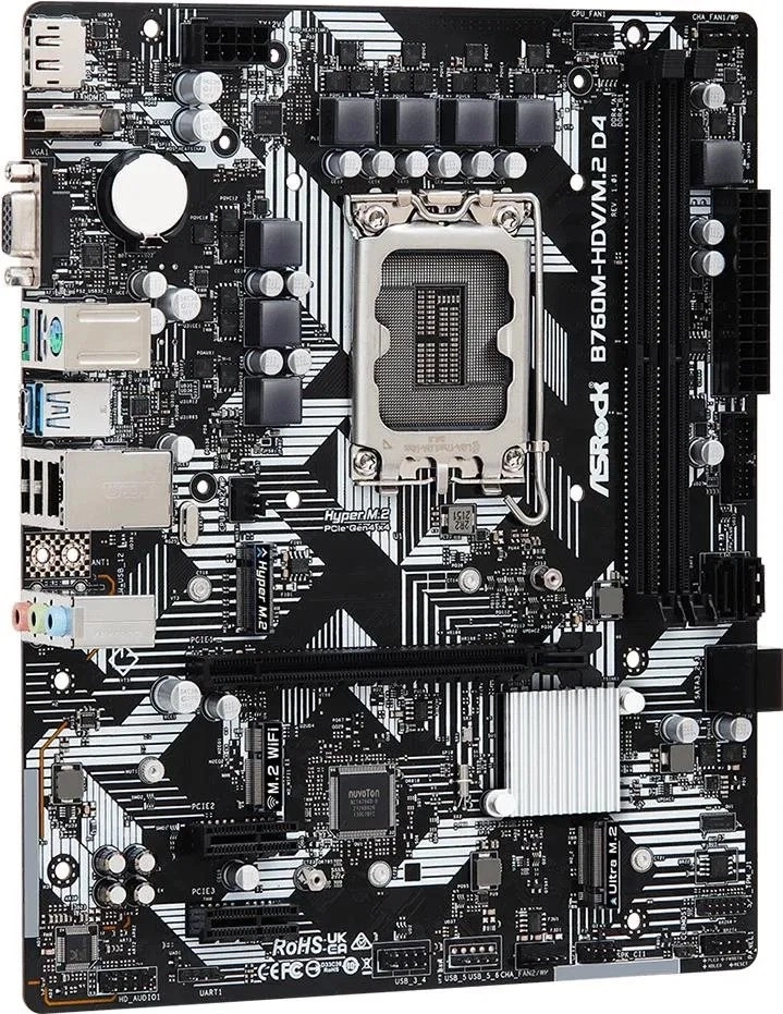 Asrock B760M-HDV/M.2 D4 desktop alaplap microATX