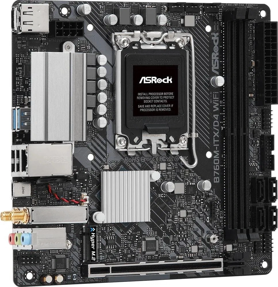 Asrock B760M-ITX/D4 WIFI desktop alaplap Mini-ITX