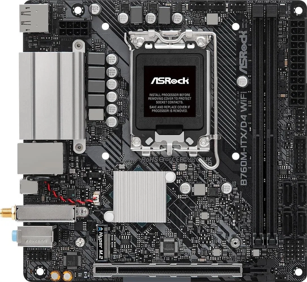 Asrock B760M-ITX/D4 WIFI desktop alaplap Mini-ITX