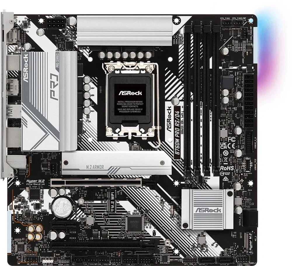 Asrock B760M PRO RS/D4 desktop alaplap microATX