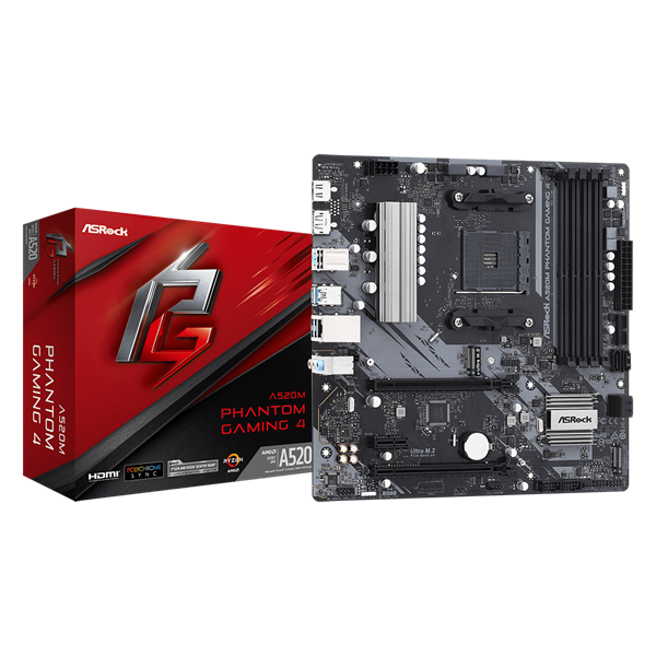 Asrock PHANTOM GAMING 4 AMD A520 AM4 mATX alaplap