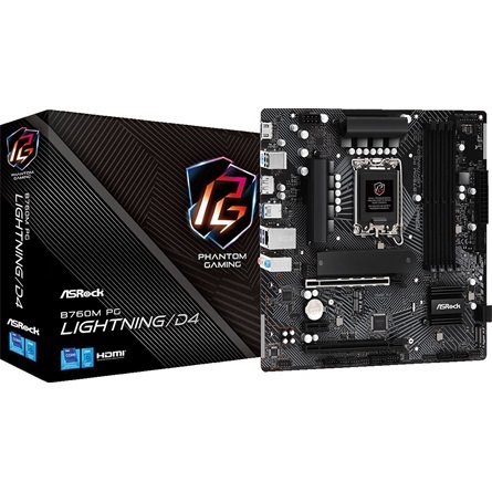 Asrock Phantom Gaming Lightning D4 B760M LGA1700 mATX alaplap