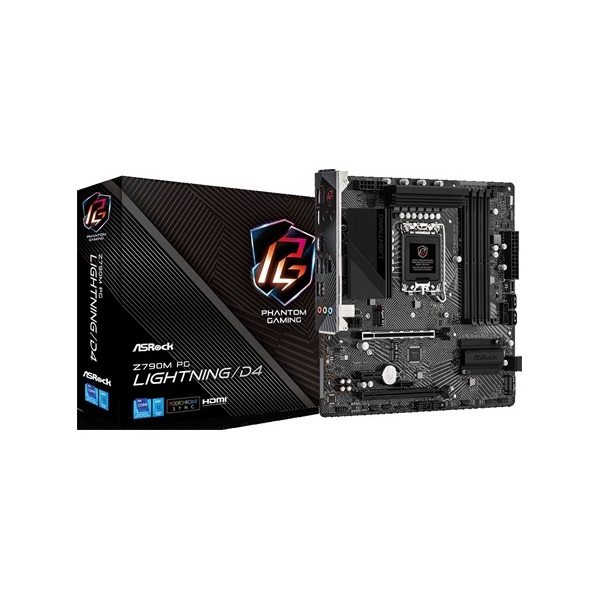 Asrock Z790M PHANTOM GAMING LIGHTNING/D4 desktop alaplap microATX