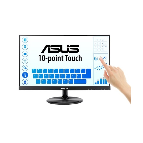 Asus 21,5" VT229H FHD IPS VGA/HDMI fekete érintőképernyős monitor (Újszerű)