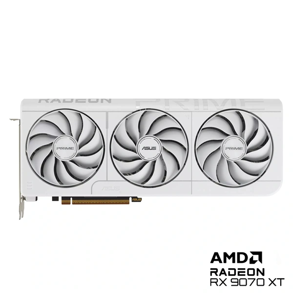 Asus AMD Radeon RX 9070 XT Prime OC White Edition 16GB GDDR6 256bit PCIe videókártya
