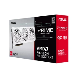Asus AMD Radeon RX 9070 XT Prime OC White Edition 16GB GDDR6 256bit PCIe videókártya