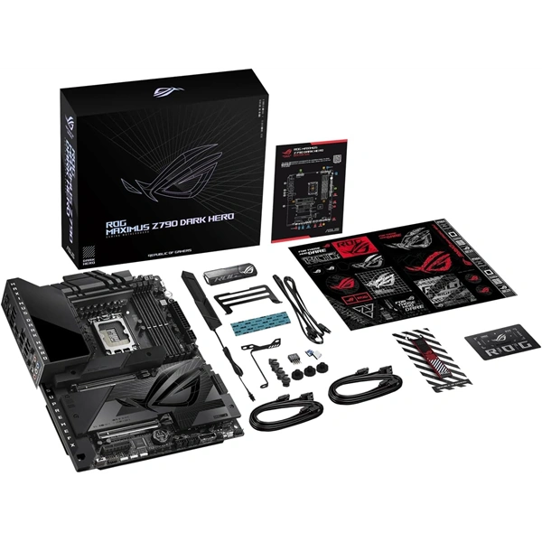 Asus Alaplap - Intel ROG MAXIMUS Z790 DARK HERO LGA1700 (Z790, ATX, 4xDDR5 8000+MHz, 4xSATA3, 5xM.2, HDMI+2xThunderbolt)