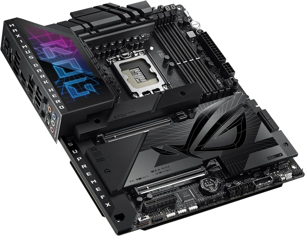 Asus Alaplap - Intel ROG MAXIMUS Z790 DARK HERO LGA1700 (Z790, ATX, 4xDDR5 8000+MHz, 4xSATA3, 5xM.2, HDMI+2xThunderbolt)