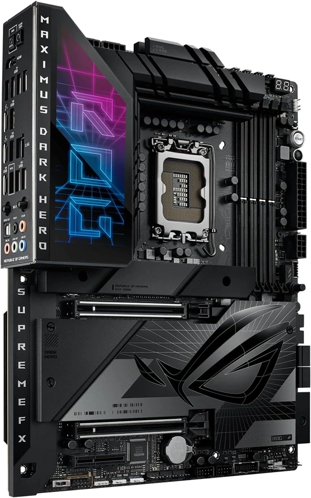 Asus Alaplap - Intel ROG MAXIMUS Z790 DARK HERO LGA1700 (Z790, ATX, 4xDDR5 8000+MHz, 4xSATA3, 5xM.2, HDMI+2xThunderbolt)
