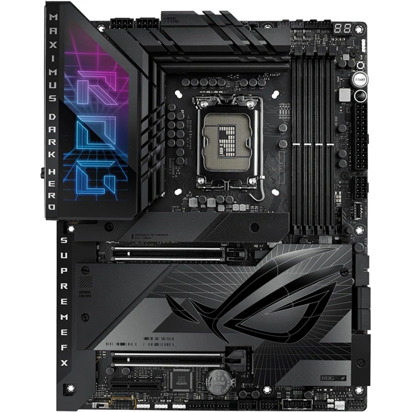 Asus Alaplap - Intel ROG MAXIMUS Z790 DARK HERO LGA1700 (Z790, ATX, 4xDDR5 8000+MHz, 4xSATA3, 5xM.2, HDMI+2xThunderbolt)