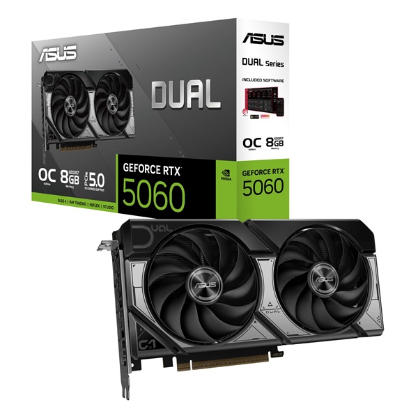 Asus Dual GeForce RTX 5060 OC Edition nVidia 8GB GDDR7 128bit PCIe videókártya