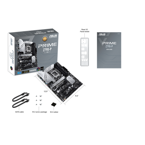 Asus Intel PRIME Z790-P-CSM LGA1700 (Z790, ATX, 4xDDR5 7200+MHz, 4xSATA3, 3xM.2, HDMI+DP) alaplap
