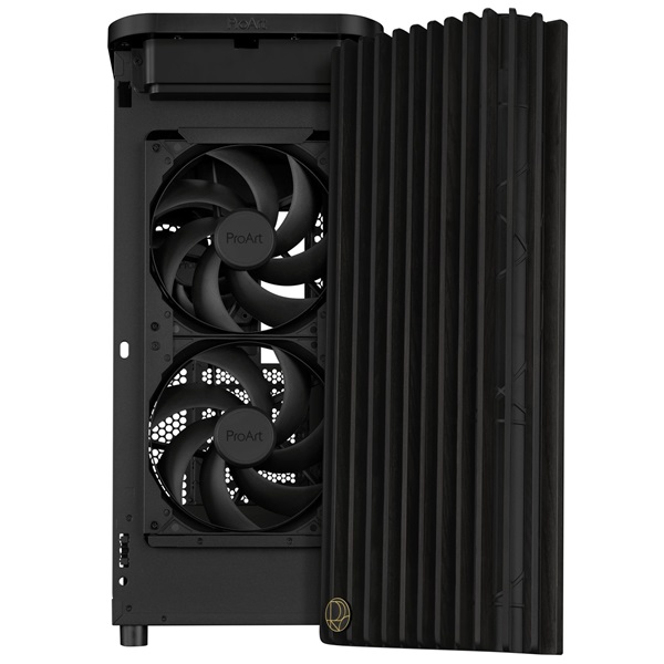 Asus ProArt PA401 WOOD METAL fekete (táp nélküli) mATX ház
