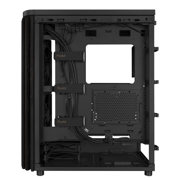 Asus ProArt PA401 WOOD METAL fekete (táp nélküli) mATX ház