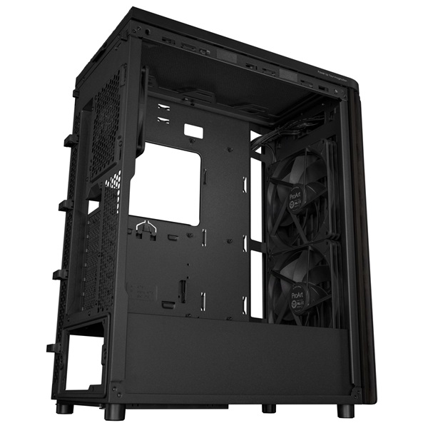 Asus ProArt PA401 WOOD METAL fekete (táp nélküli) mATX ház