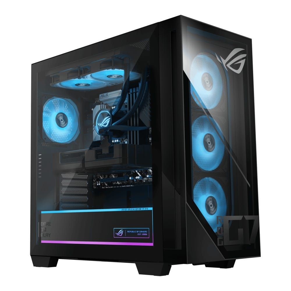 Asus ROG G700 G700TF-09285K168W/Core Ultra 9 285K/64GB/2TB/Win11/RTX 5080 16GB/fekete Gamer PC