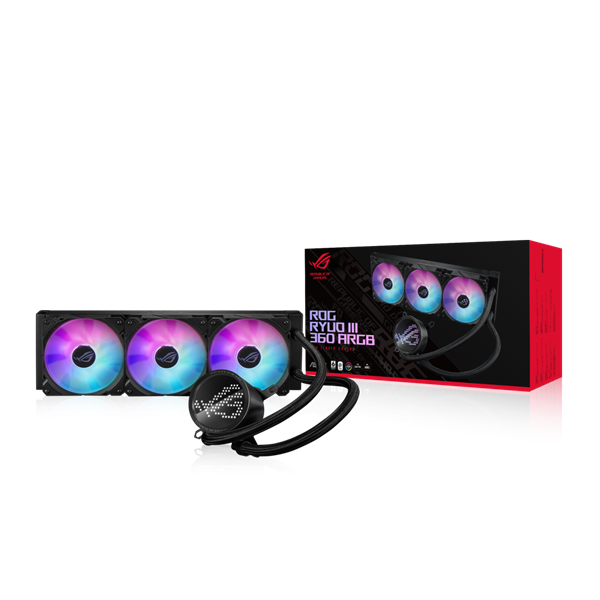 Asus ROG RYUO III 360 ARGB fekete vízhűtéses processzor hűtő