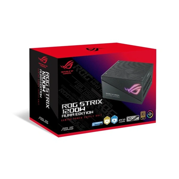Asus ROG Strix 1200W 80+ Gold Aura Edition ventillátorral moduláris tápegység