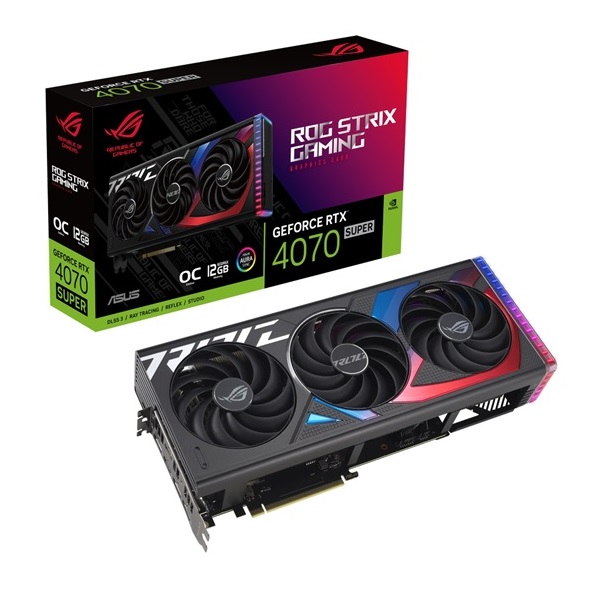 Asus ROG Strix GeForce RTX 4070 SUPER nVidia 12GB GDDR6X 192bit PCIe videókártya