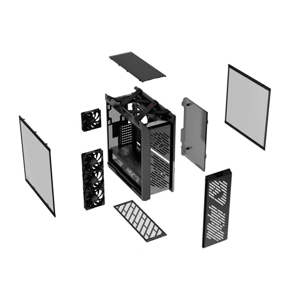 Asus ROG Strix Helios II fekete (táp nélküli) ablakos E-ATX ház