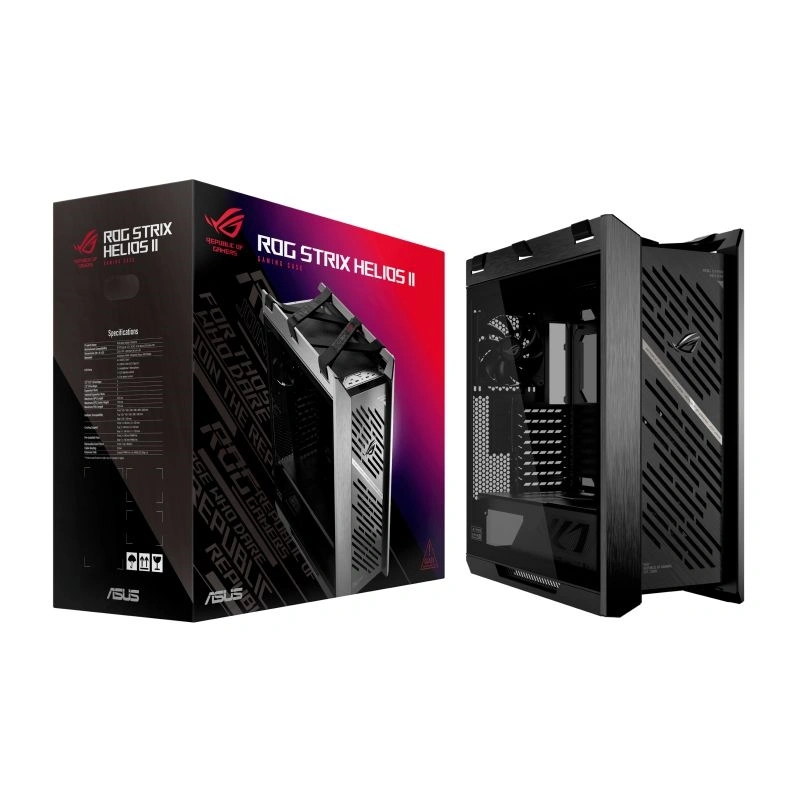 Asus ROG Strix Helios II fekete (táp nélküli) ablakos E-ATX ház