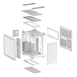 Asus TUF GAMING GT502 HORIZON fehér (táp nélküli) ablakos ATX ház