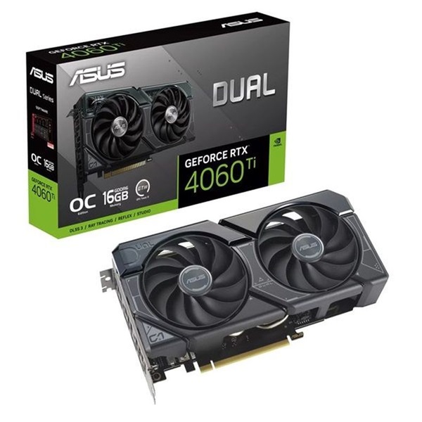 Asus nVidia DUAL-RTX4060-8G (8192MB, GDDR6, 2490/17000 Mhz, 128bit, 1xHDMI2.1, 3xDP1.4) videokártya