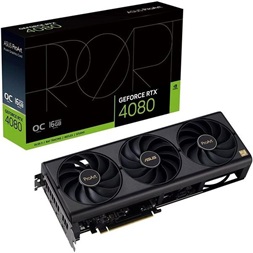 Asus nVidia PROART-RTX4080-O16G (16384MB, GDDR6X, 2625/22400 Mhz, 256bit, 1xHDMI, 3xDP) videokártya
