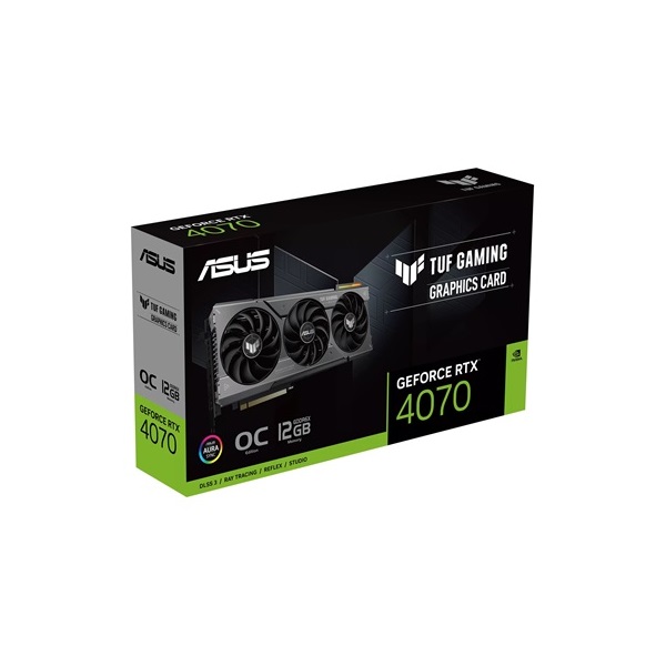 Asus nVidia TUF-RTX4070-O12G-GAMING (12288MB, GDDR6X, 2580/21000 Mhz, 192bit, 2xHDMI, 3xDP) videokártya