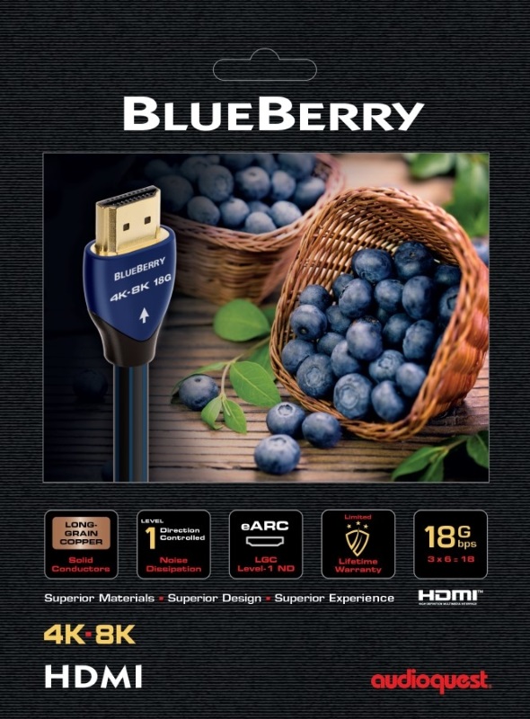 AudioQuest BlueBerry HDM18BLUE200 2m HDMI 2.1 kábel
