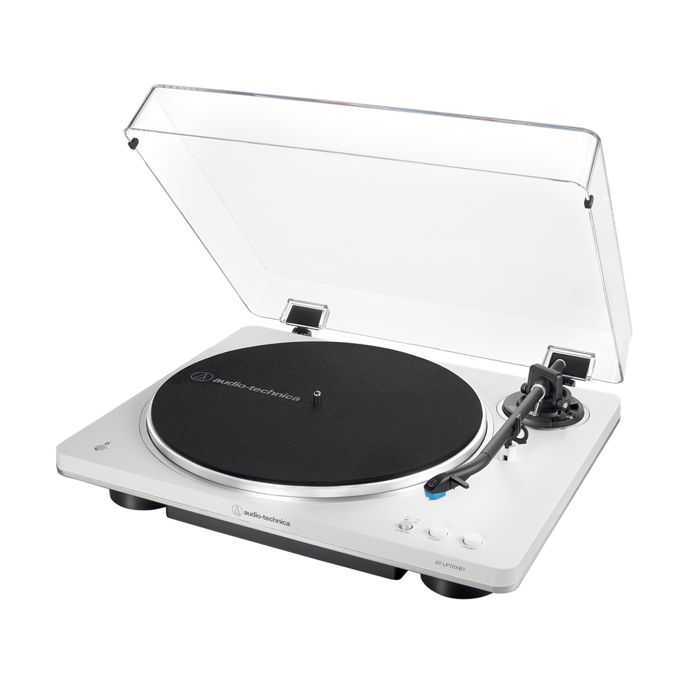 Audio-Technica AT-LP70XBTWS automata szíjhatásos fehér-ezüst Bluetooth/bakelit lemezjátszó