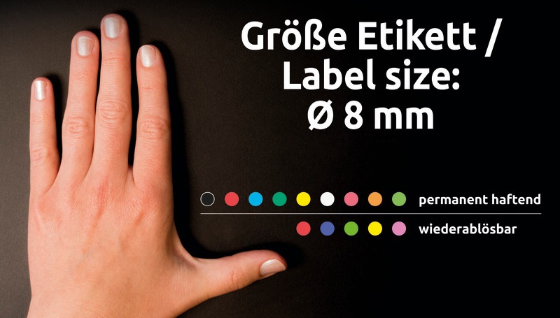 Avery 3090 8mm öntapadó vegyes színű jelölőpont