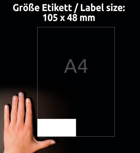Avery 3424-10 105x48mm 120db-os fehér univerzális etikett