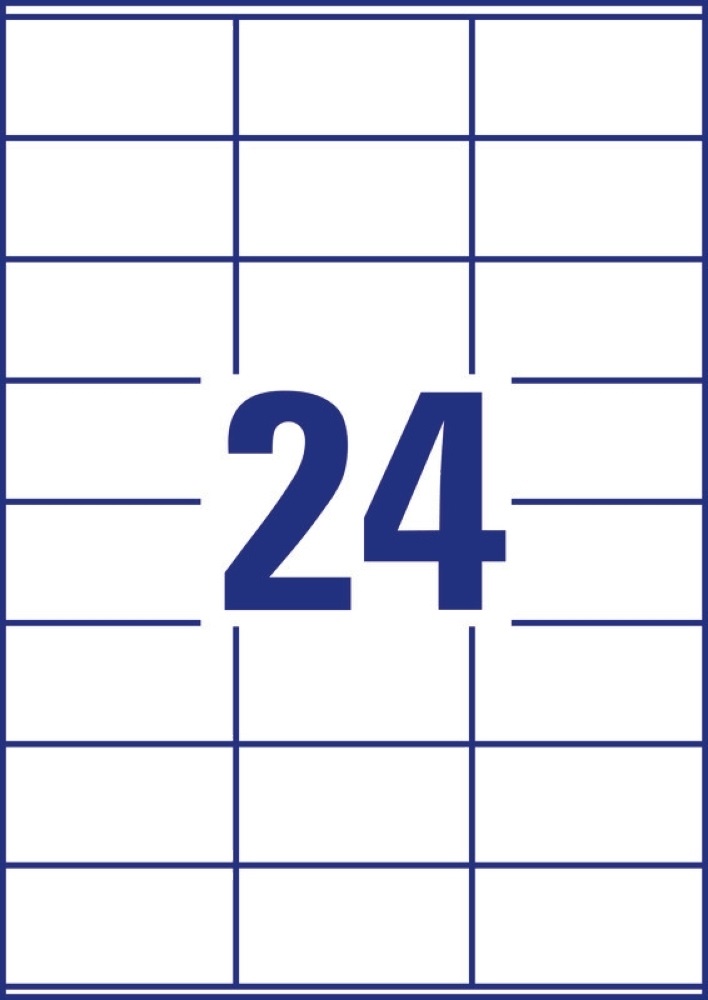 Avery 3475 70×36mm univerzális 2400db-os etikett