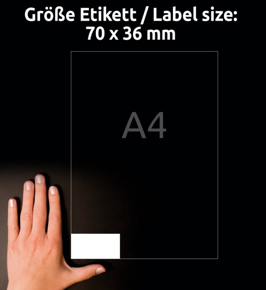 Avery 3475 70×36mm univerzális 2400db-os etikett