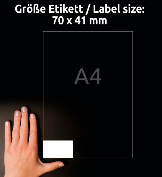 Avery 3481-10 70x41mm 210db-os fehér univerzális etikett
