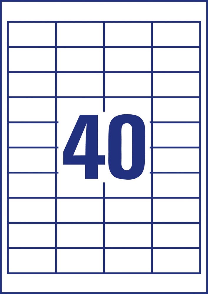 Avery 4780-65 48,5x25,4 mm univerzális 50+15 lap 2600 db-os etikett