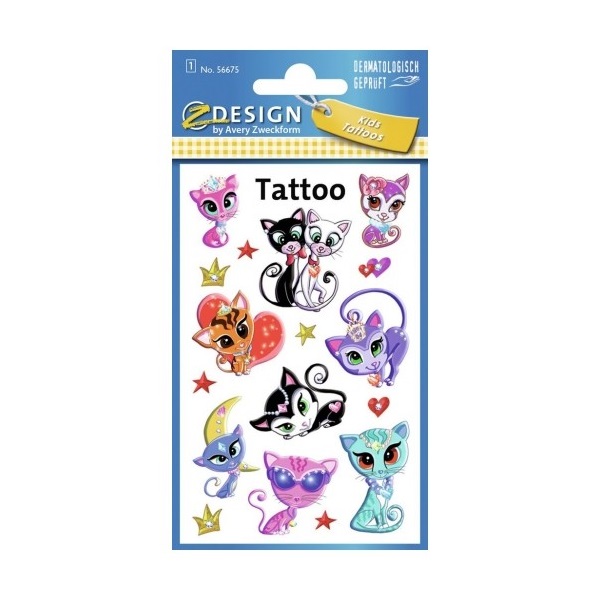 Avery 56675 cicák tetoválás