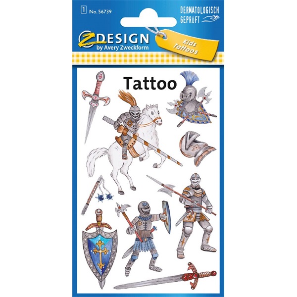 Avery 56739 lovagok tetoválás matrica