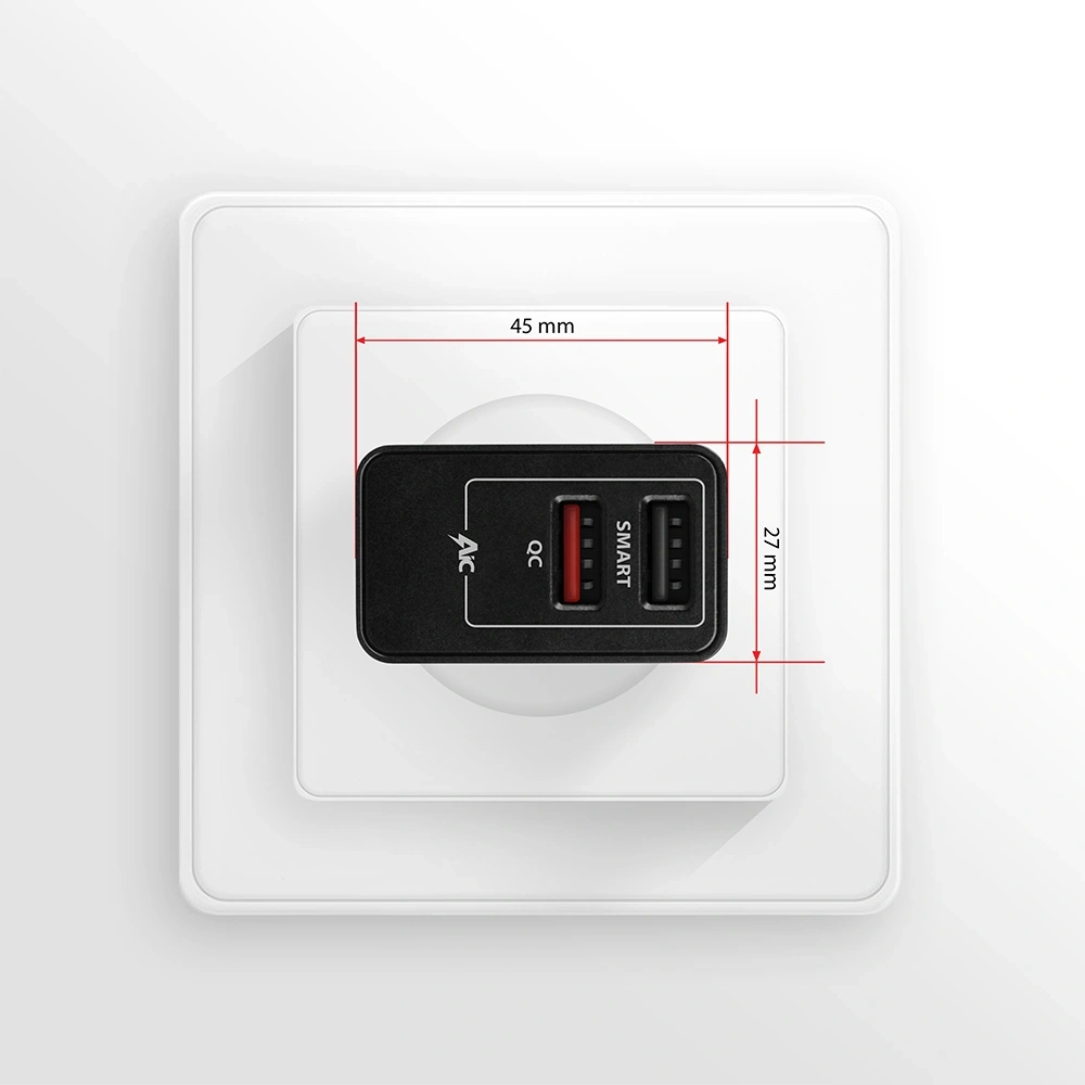 Axagon ACU-QS24 QC3.0 + 5V-1.2A fekete fali töltő