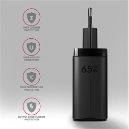 Axagon ACU-DPQ65 GaN USB-A + 2xUSB-C PD3.0/QC4+/PPS/Apple 65W hálózati töltő